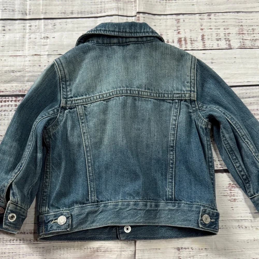 BABY GAP ~ BLUE DENIM JEAN JACKET ~ TODDLER 18 - 24 MONTHS Snap Closure